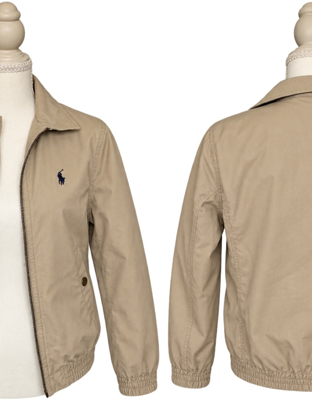 Polo by Ralph Lauren Tan Jacket with Navy Pony